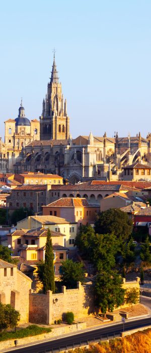 Primate Cathedral of Saint Mary in summer morning. Toledo, Spain